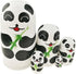 Winterworm 5.1” Cartoon Panda Russian Wooden Nesting Dolls for Kids Handmade Paints Stacking Toys Matryoshka Dolls 5 Pieces Panda Bear Party Supplies Cultural Keepsakes