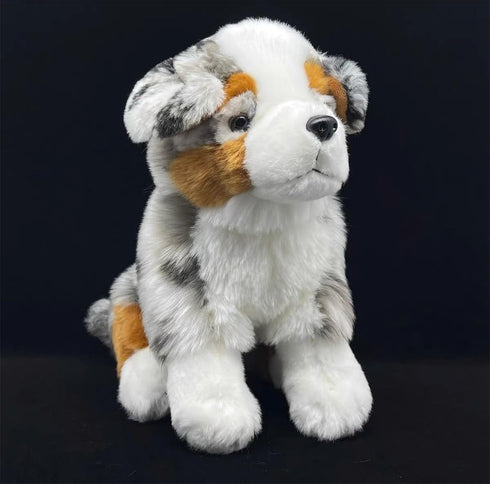 Pugsly Pug Plush Stuffed Animal Puppy Dog, 12 inches (Australian Shepherd)