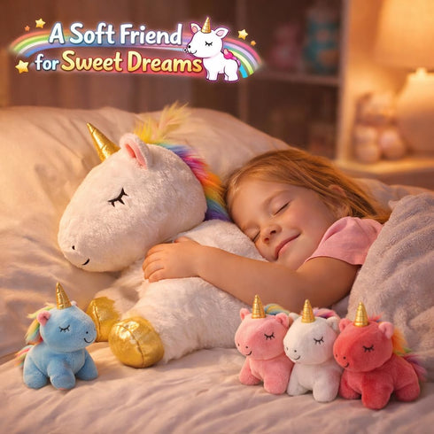 0 1 2 3 4 5 6 7 8+ Mommy 4 Tummy, Set, KMUYSL Toys for Girls Ages Years - Unicorn Stuffed Animal with Baby Unicorns