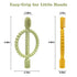 Baby Teething Toys with Easy-Hold Handle, Silicone Infant Toothbrush for Sore Gums, 0-6 Months