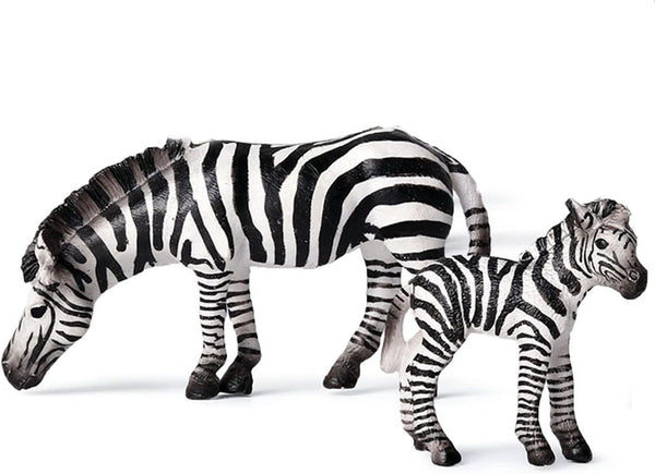 Gemini&Genius Zebra Toys - Wild Life Zoo Animal Figurines, African Jungle Animal