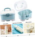 NUOBESTY Baby Bottle Drying Rack with Cover Portable Nursing Bottle Storage Box Baby Bottle Holder Dinnerware Organizer