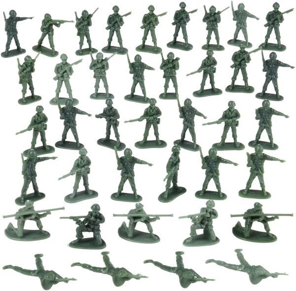 U. S. Toy DELUXE BAG OF CLASSIC TOY GREEN ARMY SOLDIERS -