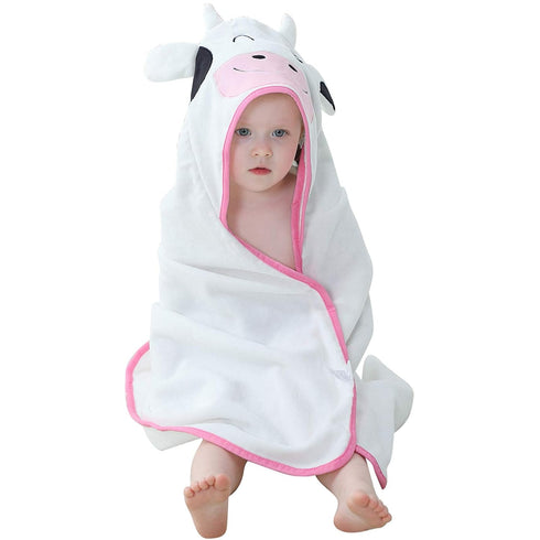 MICHLEY Unisex Baby Animal Hooded Bath Towel Soft Cotton Beach Swimming Bathrobe