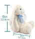 14" White Bunny Stuffed Animal for Kids, Huggable Rabbit Plush Toy with Bow for Boys and Girls, Great Gift