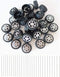 30 Pcs Plastic Roll 2mm Dia Shaft Toys Car Wheel with 15 Pcs Shaft Round Rod Axles for DIY Projects