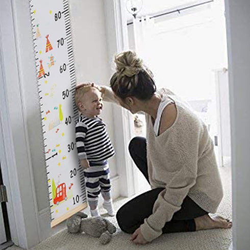 MIBOTE Baby Growth Height Chart, Handing Ruler Wall Decor for Kids, Canvas Removable Height Growth Chart 79" x 7.9"