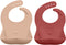 Abiie Ruby Wrapp Silicone Bibs for Babies with Front Pocket, Waterproof and Stain Resistant