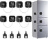 4PCS Self-Adhesive Refrigerator Lock Combination, Child Safety Locks for Kitchen Freezer Door with Password (Black)