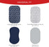 Set 4 Pack Bassinet Sheets for Baby Boy, Universal Fit for Oval, Hourglass and Rectangular Mattress, Navy