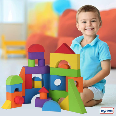 Large Building Foam Blocks for Toddlers – Giant Jumbo Building Blocks (30 Pieces)