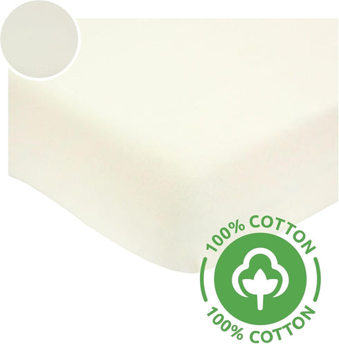 Trois Kilos Sept 100% 60 120 cm - Baby Fitted Sheet - Cotton - Oeko-Tex Label - Stretch Jersey - Vanilla - x