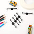 50 Packs Arrow Spinners - Black Arrow Game Spinner Board Game Spinner Plastic Toys for Party School Classroom Home (4