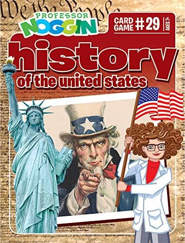 7+ 30 Professor Noggin's History of The United States Trivia Card Game - Educational Card Game for Kids - Ages - Cards