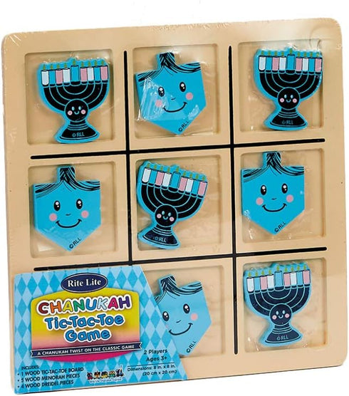 Rite Lite Hanukkah Tic Tac Toe Game - Jewish Board Game for Kids Holiday Party Favors