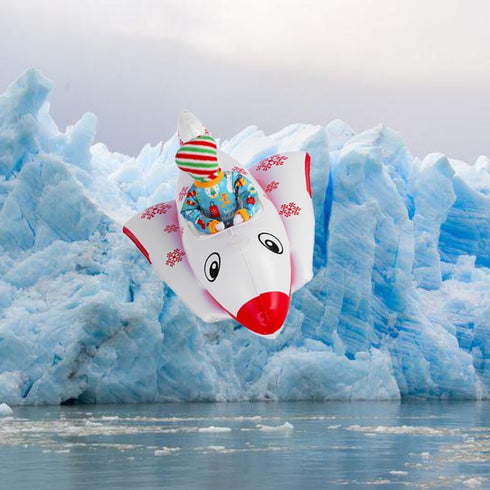 E-TING Santa Clothing Accessories Inflatable Aircraft Airplane Plane Ship Flying Boat for elf Doll Christmas