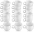 Mini Coffee Cups - White Plastic Tea Cup Dollhouse Accessories for Pretend Afternoon Tea, 30 Pieces