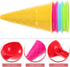 Toyvian Kids Beach Toys Ice Cream Cone Scoop Model Play Toys, 5 Pieces for Outdoor Fun (Random Color)