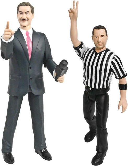 Talking Wrestling Referee & Ring Announcer Action Figures for Wrestling