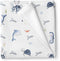 Stork Wares Under The Sea Personalized Unisex Baby Swaddle Blanket White 30x40inch BB349