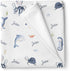 Stork Wares Under The Sea Personalized Unisex Baby Swaddle Blanket White 30x40inch BB349