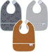 Baby Bibs for Eating - Waterproof Baby Feeding Bibs 3 Packs Washable for 6-24 Months