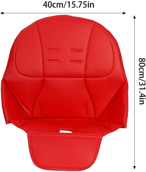 Basyurity High Chair Seat Cushion Replacement, PU Leather High Chair Seat Covers for Baby, Non-Slip Soft Comfortable