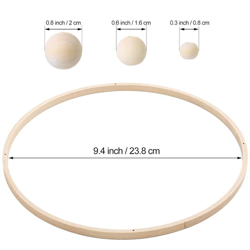 Baby Mobile DIY Kit - Nursery Wooden Frame Mobile Crib Bed Bell Ceiling Wind Chime Hanging DIY Frame Ornaments Handmade