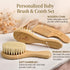 Set 3 Custom Engraved Wooden Baby Hair Brush and Comb - Pieces