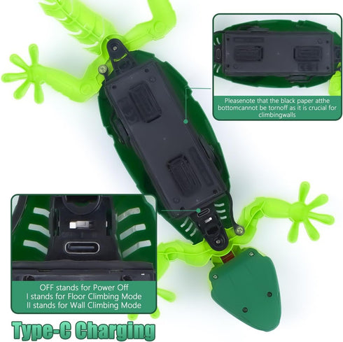 BEEBOY 3 4 5 6 7 8 9 10+ Wall Climbing Gecko,Remote Control Robot Toys for Boys Girls,Wall Crawler Lizard Toy,Wall