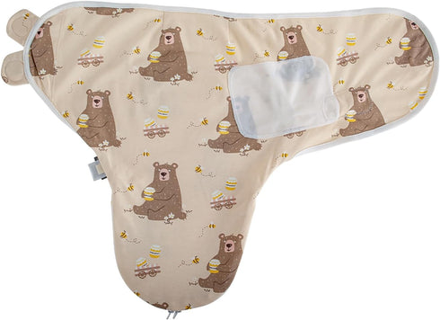 HOUSBAY 2-Way 1 Pack 3-6 Baby Swaddle Blanket Boy Girl Super Soft Material Newborn Adjustable Swaddles Zipper Sleep