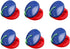 6pcs Wooden Finger Castanets, Blue and Red Castanet Musical Instruments Rhythm Kids