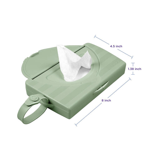 Ubbi On-The-Go Baby Wipes Dispenser, Portable Wipes Container for Travel, Diaper Bag Accessory Must Have for Newborns