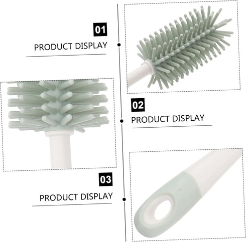 Cleaning Brush Set for Baby - Silicone Water Scrub Brush and Bottle Cleaner for Kids' Bottles and Glasses