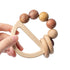 Baby Rattles 0-6 months Wooden Toys for Babies 6-12 Months Montessori Wood Color Baby Rings for Newborn 0 3 6 12 Month Toddler Toys 1-3