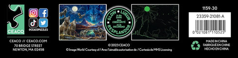 Ceaco Glow in The Dark Jigsaw Puzzle, The Beauty of Wolves, 750 Piece Puzzle for Adults