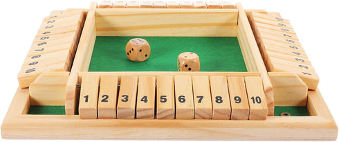 Kisangel Wooden Four-sided Flop Games - Digital Wooden Board Game for Kids, Parent-Child Educational Toys