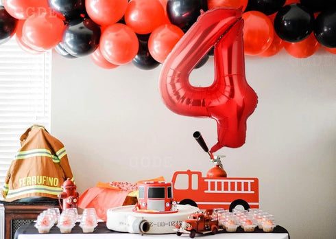 40 Inch Red Number Balloons Mylar Foil Helium 4st Birthday Party Decor Supplies
