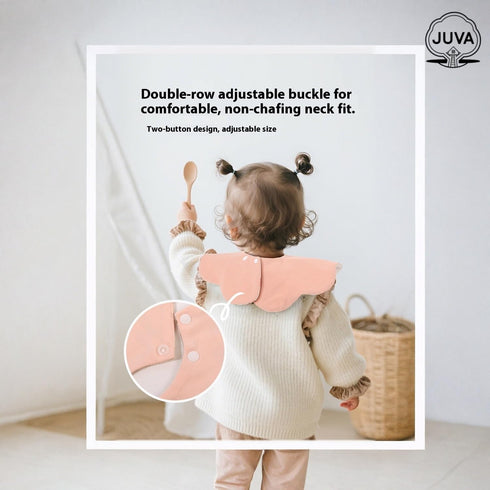JUVA 6-Pack 360 0-24M Organic Cotton Baby Bibs, Absorbent & Reversible, Rotating Drool Bibs for Boys & Girls