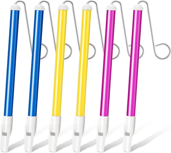 Civaner 6 Pcs Slide Whistle for Kids & Adults, Musical Instrument Toy, Educational Games, Birthday Gifts, Blue Yellow