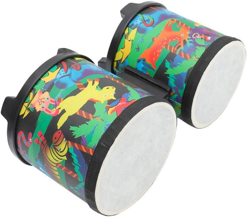 Bongo Drum 5"-6" Rhythm Club Drum for Kids, Colorful Mallets, Music Instrument, Special Christmas Birthday Gift