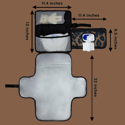 Portable Changing Pad for Baby,Foldable Diaper Travel Changing mat with Waterproof PEVA Mat Perfect for Newborns