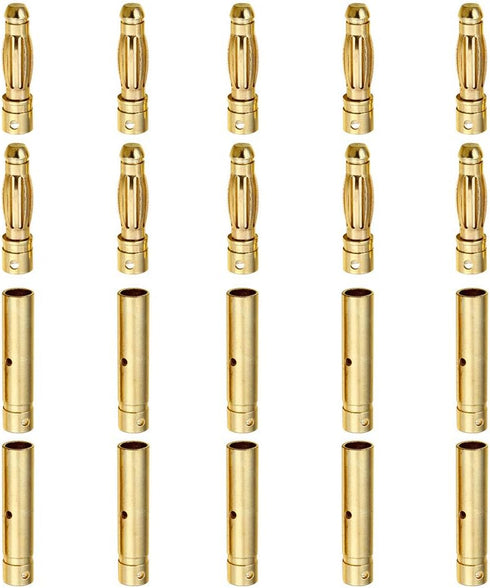 10 Pairs Hobbypark Female Male 4mm Gold Bullet Connector Plug for RC Battery ESC Motor Wire