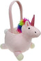 DearSun 3D Unicorn Plush Basket, Halloween Trick or Treat Baskets, Cute Candy Bucket for Kids Gift Decoration
