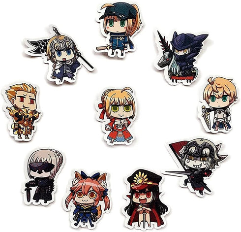 Wildforlife Fate/Grand Order FGO April Fool's Art, Cute Chibi Reusable Vinyl Stickers, 43 PCS