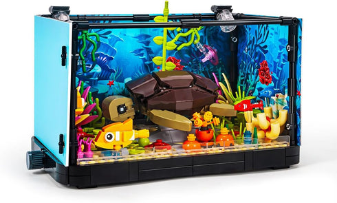 SEMKY Turtle Building Blocks Set with LED Lights, (753Pieces) Creative Sea Animal