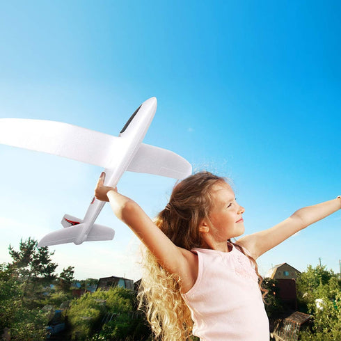 1PC 39 inch TOYANDONA Foam Glider Airplane, Large Throwing Glider Planes Lightweight Outdoor Flying Glider Airplane