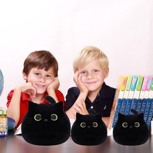 Mini Cat Stuffed Animal, Cute Plush Doll Toy Gift for Girls Boys, 3 Pieces (3 Black Cats)