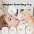 2 6-12 1-3 8 1 Pack) No Spill Sippy Cups,Weighted Straw Toddler Water Bottle with Handle,Spill Proof Toddler Cup