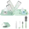 Hineriaeo 6-in-1 Baby Bottle Cleaning Brush Set with Silicone Bottle Brush, Nipple Cleaner,